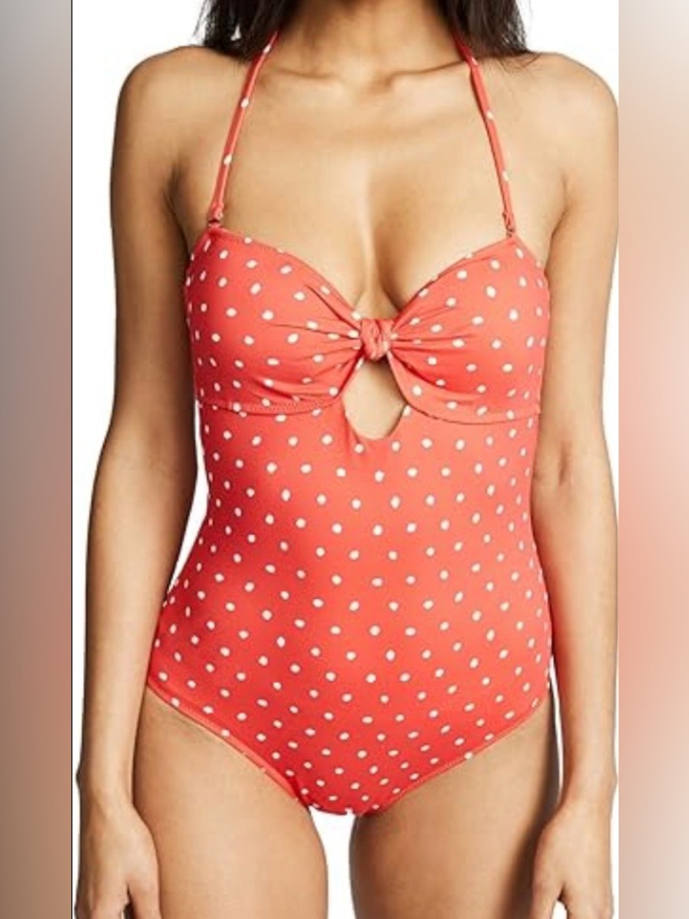 Eberjey Polka Lulu One-Piece Swimsuit in Fiesta Red NWT Size S